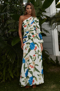 FLORIA MAXI DRESS - WHITE FLORAL