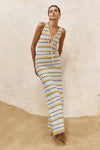 ISABO MAXI DRESS - BLUE MULTI