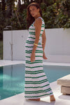 CAPITA MAXI DRESS - WHITE/GREEN