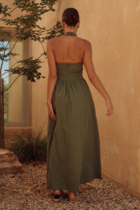 LOCKLEA MIDI DRESS - KHAKI