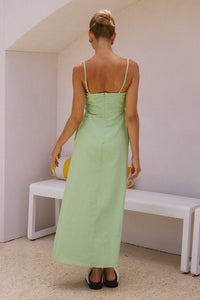 EUGENIE MIDI DRESS - GREEN