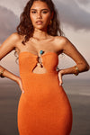 LUNA MIDI DRESS - ORANGE