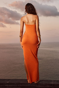 LUNA MIDI DRESS - ORANGE