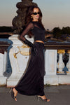 WILONA MAXI SKIRT - BLACK