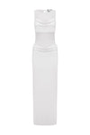 WILONA SLEEVELESS COWL MAXI DRESS - WHITE