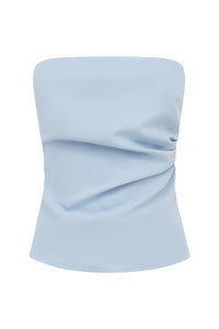 WINIFRED STRAPLESS TOP - SKY BLUE