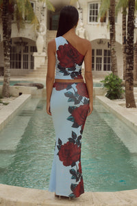 ZARELA MAXI SKIRT - RED ROSE