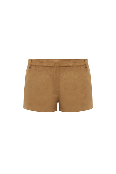 ZAELA MINI SHORTS - TAN