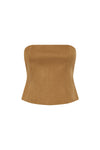 ZAELA STRAPLESS BUSTIER - TAN