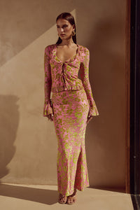 ZAIDA MAXI SKIRT - PINK