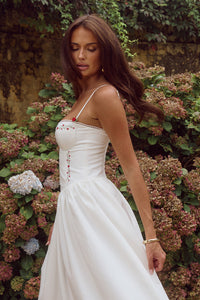 ZARITA MIDI DRESS - WHITE