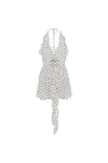 ZELIE MINI DRESS - WHITE POLKA