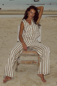 ZORIA PANT - VORY STRIPE