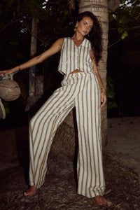 ZORIA PANT - VORY STRIPE