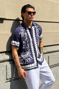 FLORIAN SHIRT - BLUE/WHITE