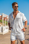 DIEGO SHORT SLEEVE SHIRT - DIEGO WHITE/BLACK