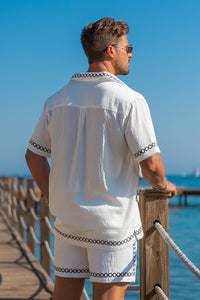 DIEGO SHORT SLEEVE SHIRT - DIEGO WHITE/BLACK