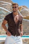 MAVERICK KNIT TOP - CHOCOLATE