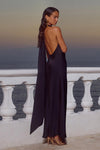 ARABELLE HIGH NECK MAXI DRESS - NOIR