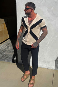 ARCHIE SHIRT - SAND/BLACK