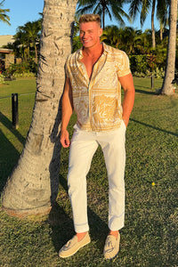 HAVANNA SHIRT - TAN/WHITE