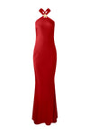 CHARA LOW CROSS BACK MAXI DRESS - CHERRY