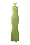CHARA LOW CROSS BACK MAXI DRESS - OLIVE