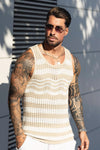 HAYES TANK - SAND/WHITE STRIPE
