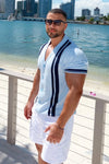 BENNY KNIT TOP - SKY BLUE MULTI
