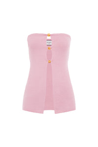 NELLIE STRAPLESS TOP - MUSK
