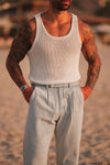 DIMITRI KNIT TOP - WHITE