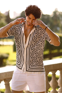 MIRKO SHIRT  - WHITE/BLACK