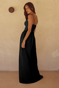 ZEPHY MAXI DRESS  - BLACK