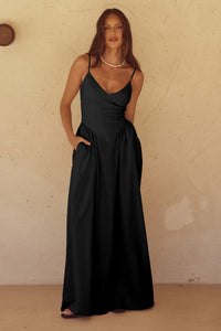 ZEPHY MAXI DRESS  - BLACK