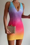 MALIBU MINI DRESS - RAINBOW