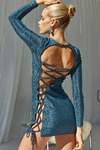 MUSE MINI DRESS - STEEL