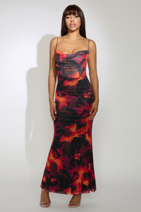 Kapri Slip Dress - Flame
