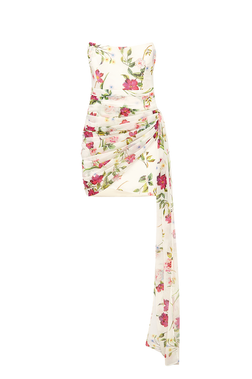 SHANNON MINI DRESS - WHITE FLORAL