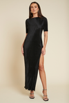 LENNY MIDI DRESS - BLACK