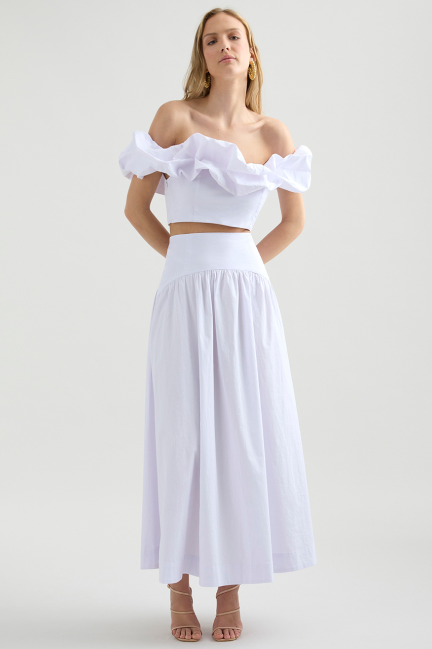 Savannah Maxi Skirt - White