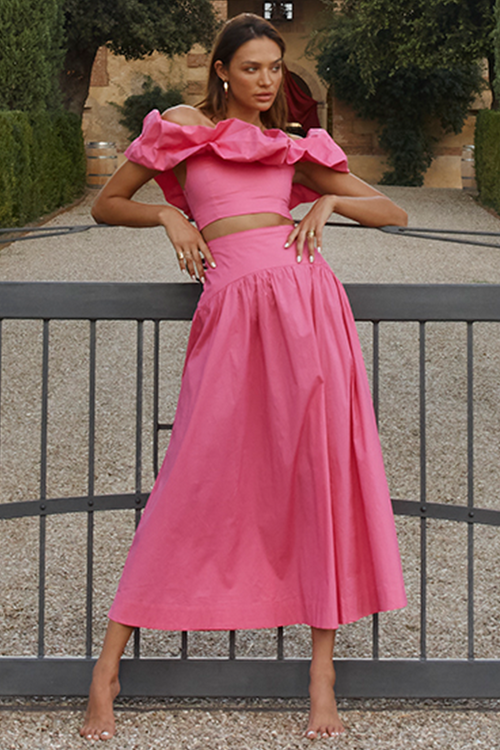 Savannah Maxi Skirt - Pink