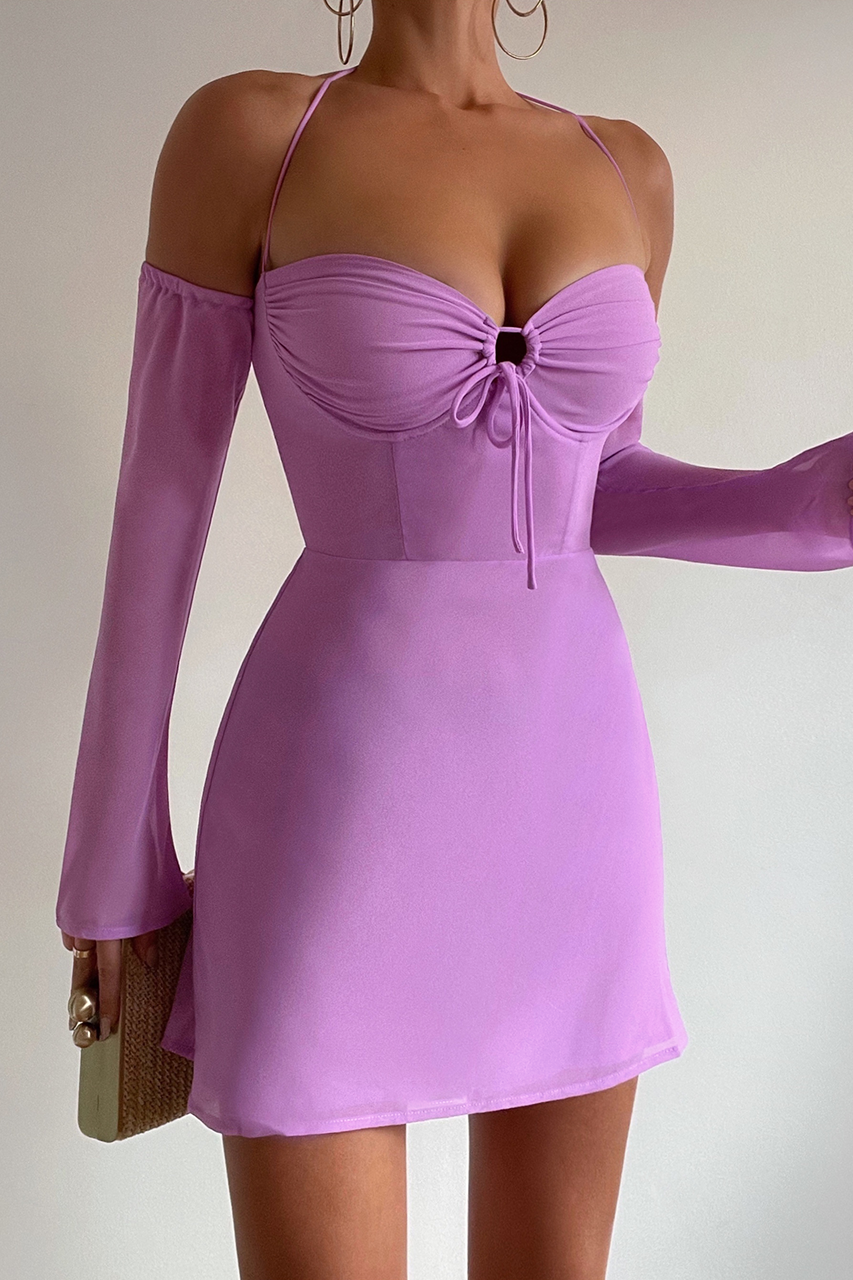 Serafina Mini Dress - Lilac –