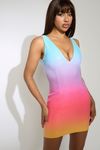 MALIBU MINI DRESS - RAINBOW