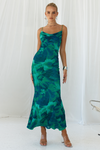 Kapri Slip Dress - Green Floral