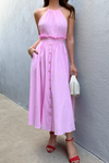 Saige Midi Dress - Musk Pink