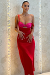 Kelsi Midi Dress - Red