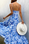 Kiah Maxi Dress - Blue Floral