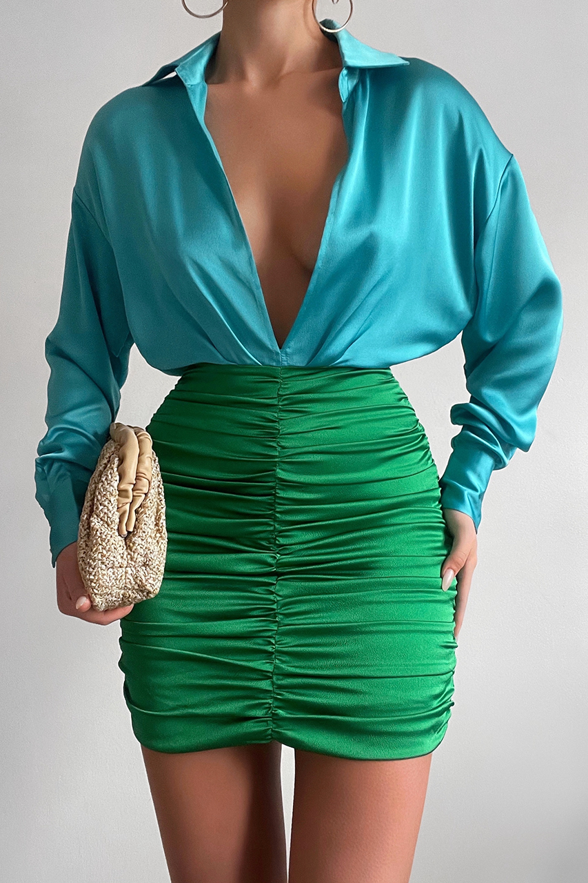 Milton Dress - Aqua/Emerald