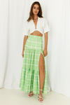 Valence Maxi Skirt - Green Check