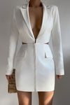Juliana Blazer Dress - White